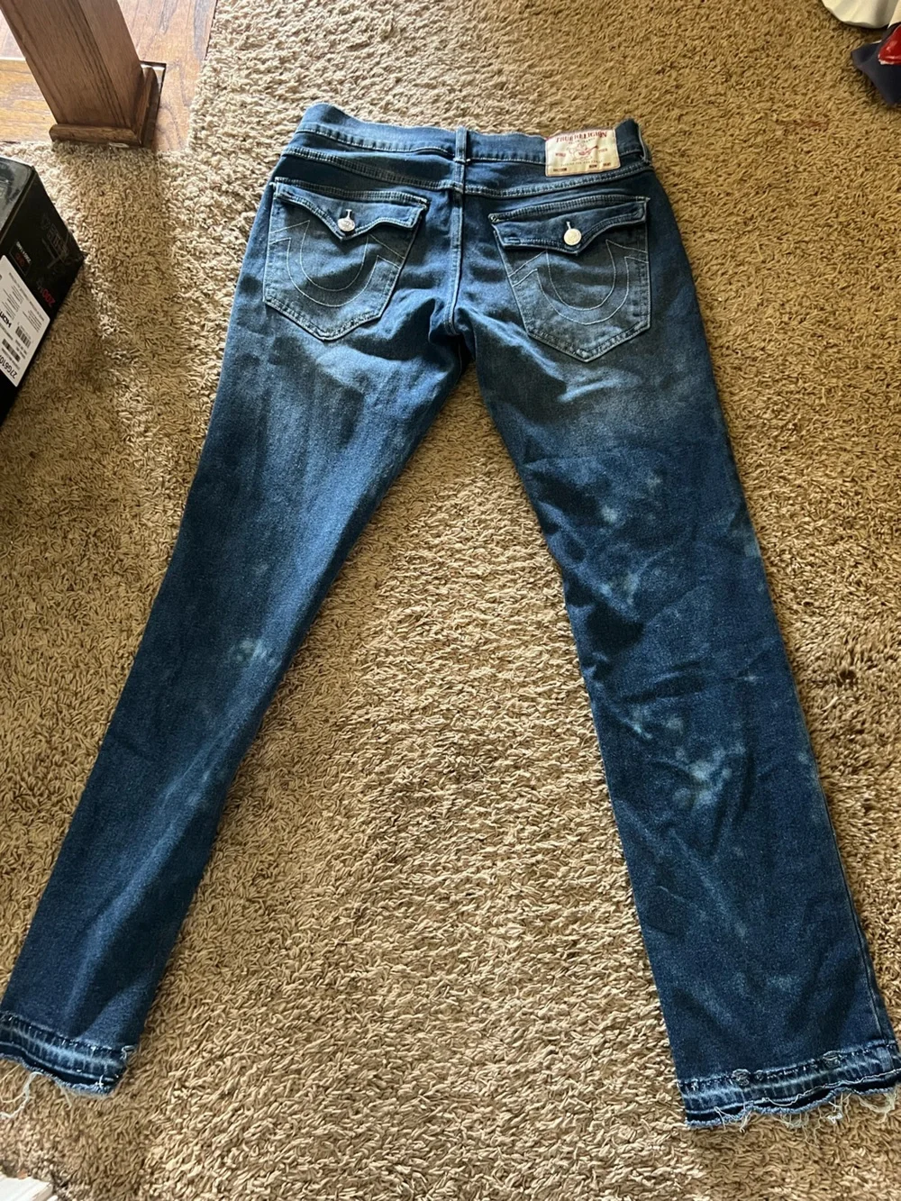 True Religion High-Rise Dark Blue Back-Pocket Jeans